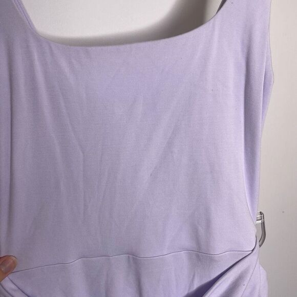 Wilfred Aritzia Saturn Mini Dress Women's XS Lavender Purple Wrap Asymmetrical - Picture 7 of 9